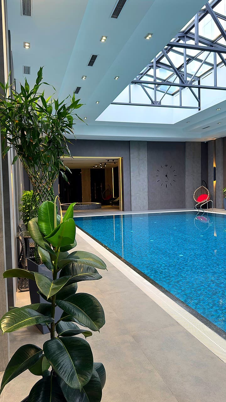 Big heated swimming pool